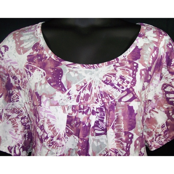 NEW Roaman’s 5X-38/40 Butterfly Top - Picture 2 of 8